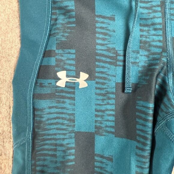 Under Armour Heatgear Pants Women's Medium Aqua Athleisure Drawstring Straight - Picture 3 of 7